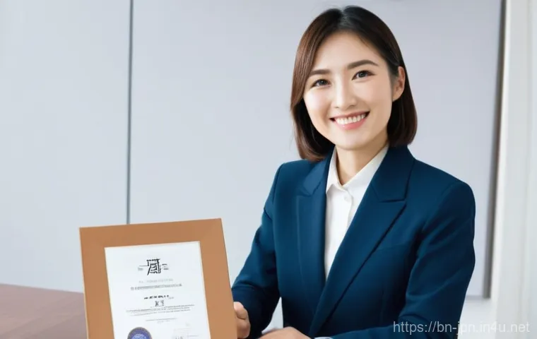 JLPT 자격증으로 일본 워킹홀리데이 도전하기 - **Prompt 1: JLPT Success in a Japanese Job Interview**
"A young adult, wearing a smart, modest b...